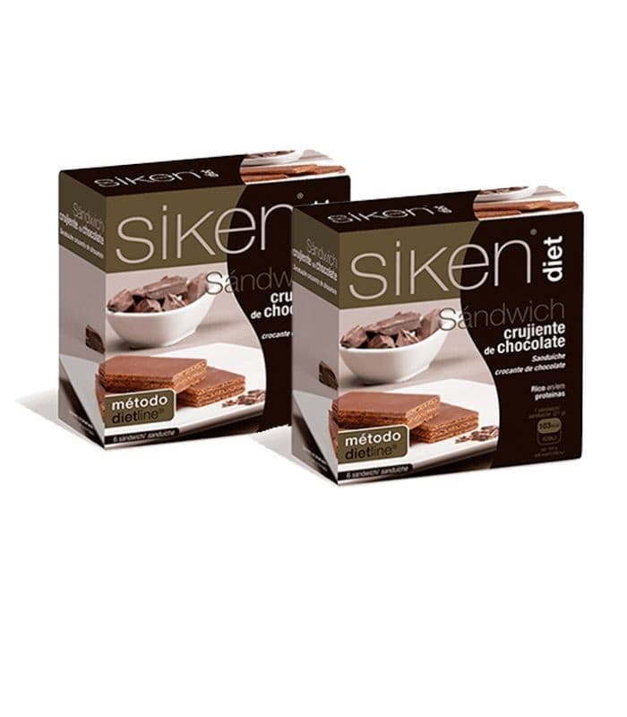 Duplo Siken Diet Sandwich Crujiente de Chocolate 6 U 50% 2 Unitat