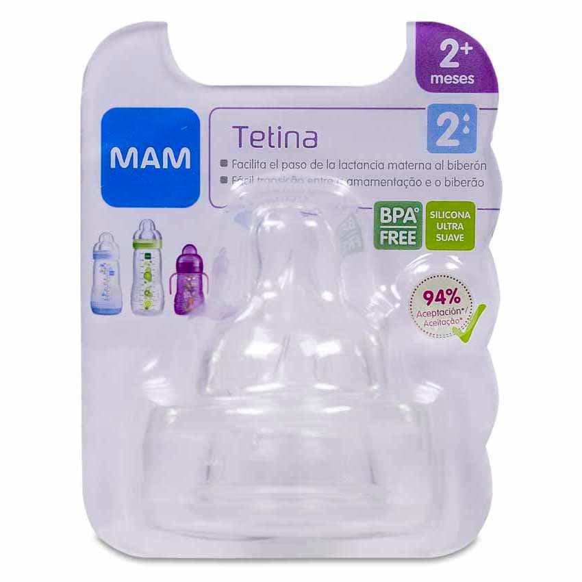 Tetina Silicona Flujo Medio Mam Teat 2 + 2 Meses
