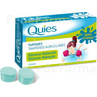 Tapones Oidos Silicona Natacion Quies 6 Unidades Niño