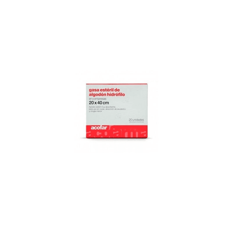 Gasa Esteril Algodon Hidrofilo Compresas Acofar 6 Unidades 60 Cm X 40 Cm