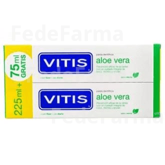 Vitis Aloe Vera Pasta Dentifrica 2 Envases 150 ML Sabor Menta