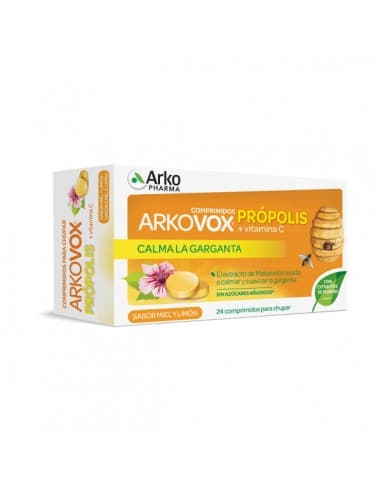 Arkovox Propolis + Vitamina C 24 Comprimidos Masticables Sabor Frambuesa