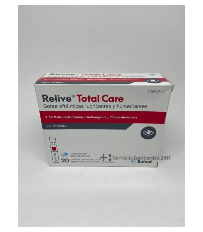 Relive Total Care Gotas Oftalmicas Esteril 20 Monodosis 0,4 ML