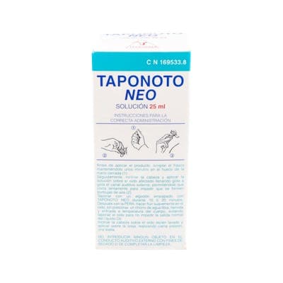 Taponoto Neo Solucion Limpieza Oidos 1 Vial Gotero 25 ML y Pera