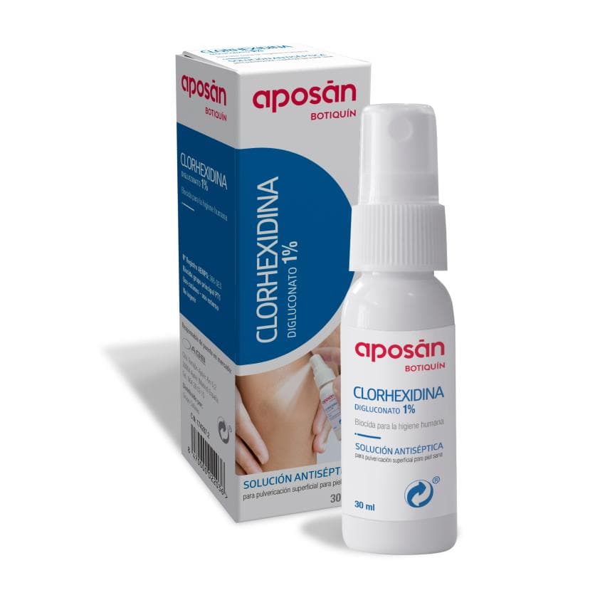 Clorhexidina Aposan 1% 1 Frasco Pulverizador 30 ML
