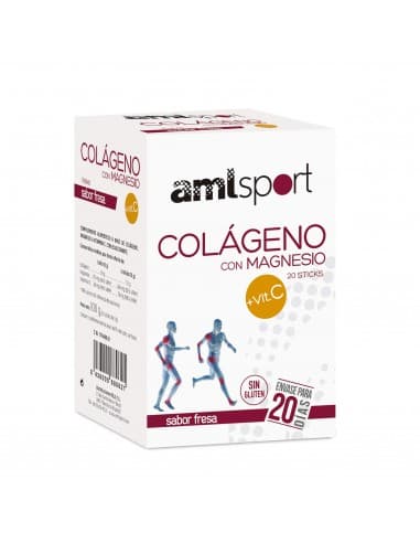 Colageno con Magnesio + Vitamina C Ana Maria Lajusticia 20 Sticks 5 G Sabor Fresa