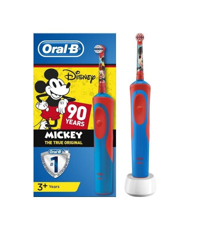 Cepillo Dental Electrico Recargable Infantil Oral-b Stages Mickey +3 Años Suave