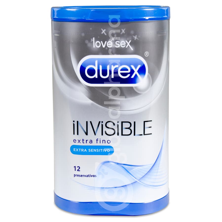 Durex Invisible Extra Fino Extra Sensitivo Preservativos 12 U