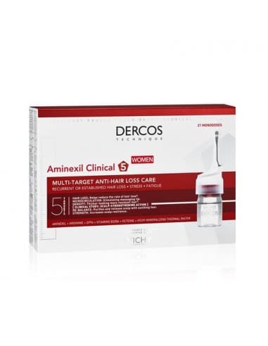 Dercos Aminexil Clinical 5 Mujer 21 Monodosis 6 ML