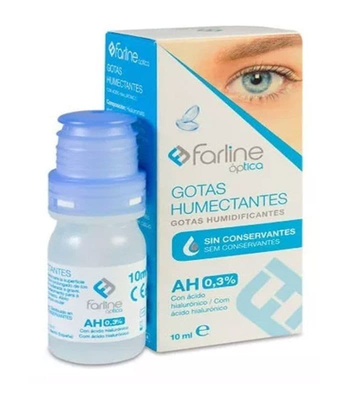 Farline Optica Gotas Humectantes 0.2% Ahialuroni Gotas Oftalmicas Esteriles 15 ML