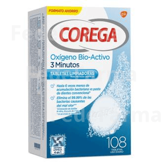 Corega Oxigeno Bio-activo Limpieza Protesis Dental 108 Tabletas