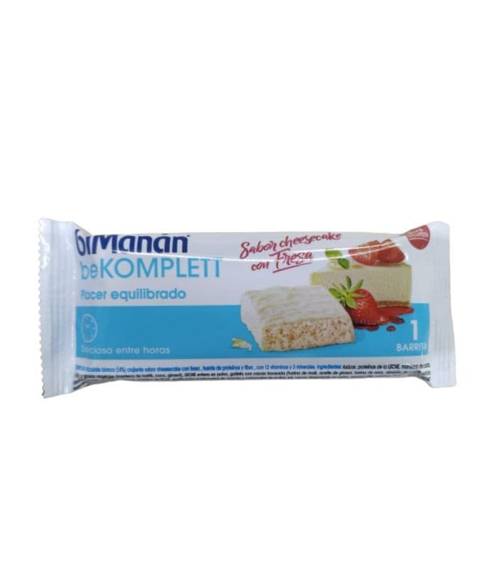 Bimanan Bekomplett Snack Barritas Cheesecake con Fresa 24 Barritas de 35 G
