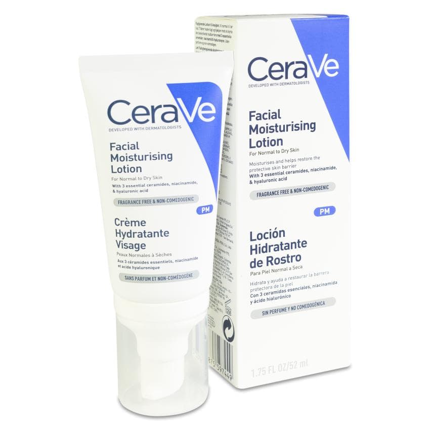 Cerave Locion Hidratante de Rostro Piel Normal 1 Envase 52 ML