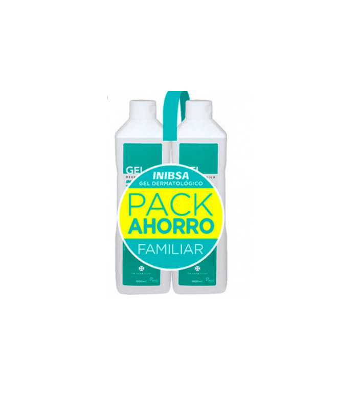 Inibsa Gel Dermatologico 2 Envases 1 L + 1 Envase 200 ML Pack Viaje