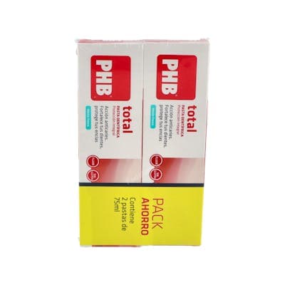 Phb Total Pasta Dentifrica 2 Tubos 75 ML