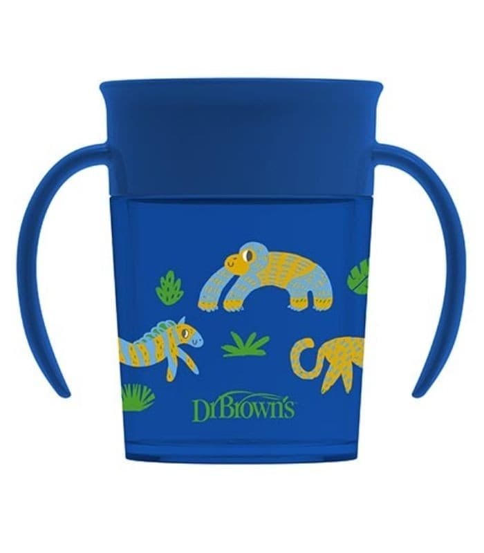 Vaso 360º sin Boquilla Dr Brown´s Azul 200 ML