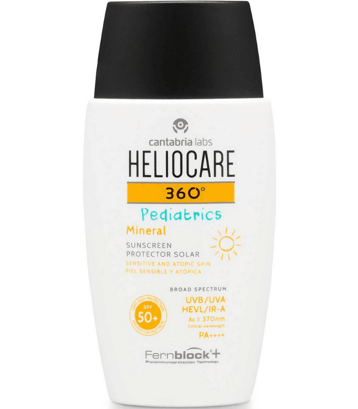 Heliocare 360º SPF 50+ Pediatrics Mineral Protector Solar Piel Sensible y Atopica 1 Envase 50 ML