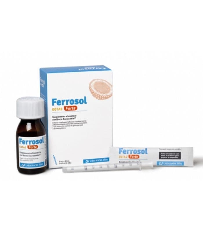 Ferrosol Gotas Forte 1 Envase 30 ML + 1 Sobre 2,5 G