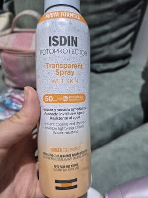 Fotoprotector Isdin Spf-50 Spray Transparent Wet Skin 250 ML