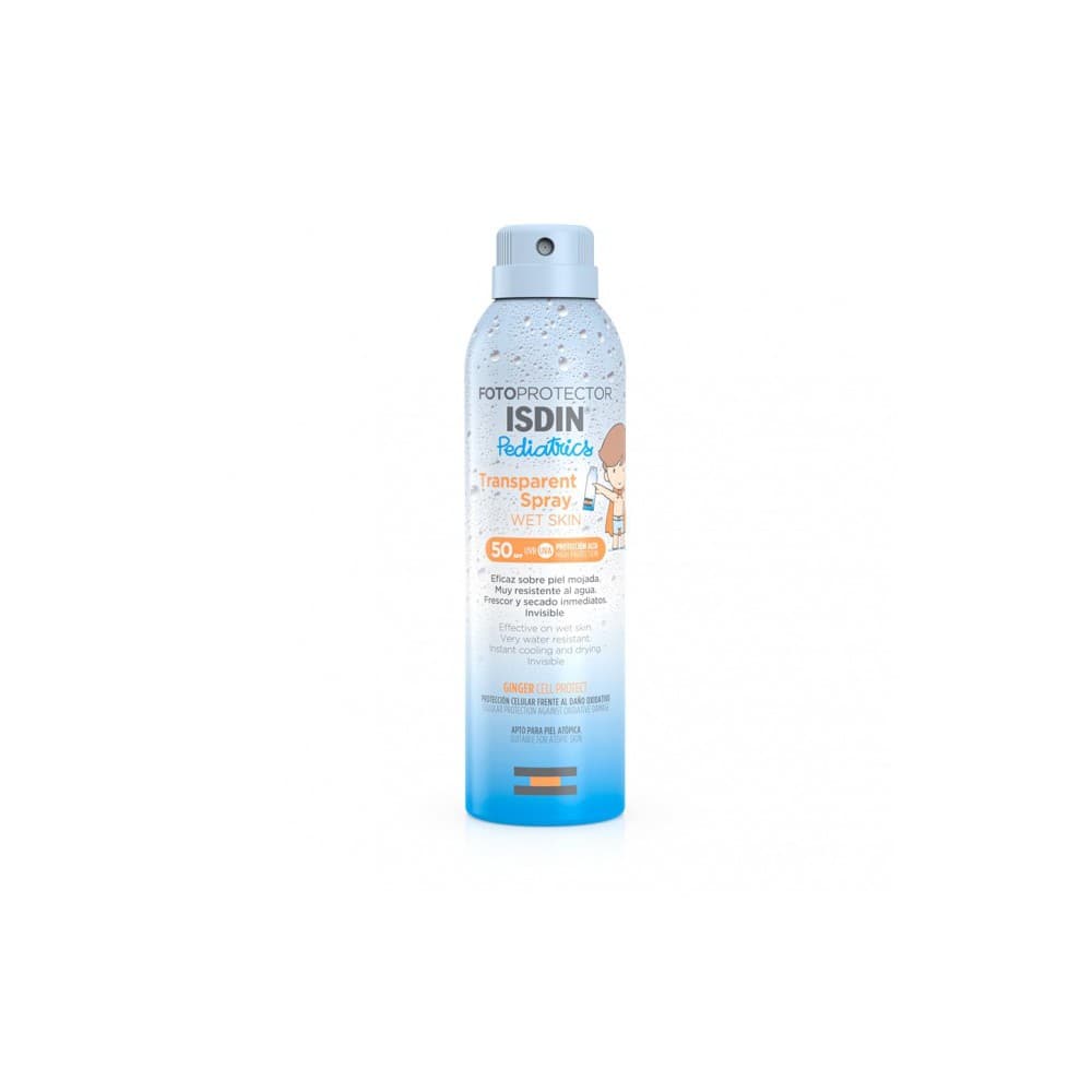 Fotoprotector Isdin Spf-50 Pediatrics Spray Transparent Wet Skin 250 ML