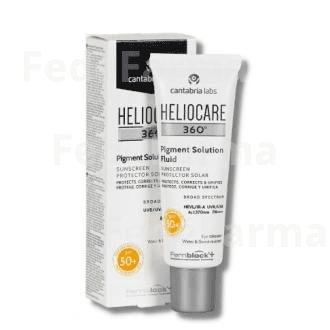 Heliocare 360 Pigment Solution Fluid Protector Solar Protege Corrige y Unifica SPF50 50 ML