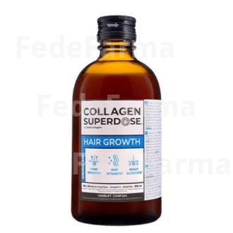 Collagen Superdose Hair Growth 1 Frasco 300 ML Sabor Piña y Mango