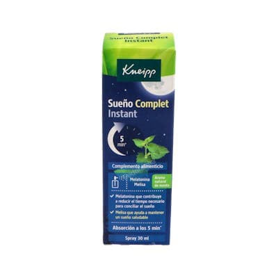 Kneipp Sueño Complet Instant 1 Spray Sublingual 30 ML Sabor Menta