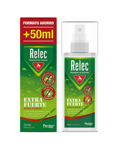 Relec Extrafuerte Repelente de Mosquitos Spray Xl 1 Envase 125 ML