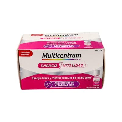 Multicentrum Energia & Vitalidad 50+ 15 Frascos 7 ML Sabor Frambuesa