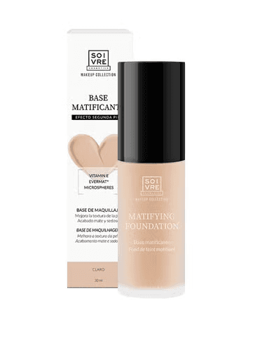 Soivre Cosmetics Base Maquillaje Matificante 1 Envase 30 ML Color Oscuro Vcs