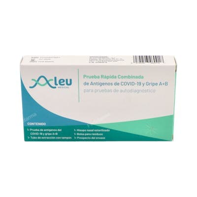 Test Nasal Combinado Autodiagnostico Antigenos Sars-cov-2 y Gripe A/b Safecare Biotech (aleu Med