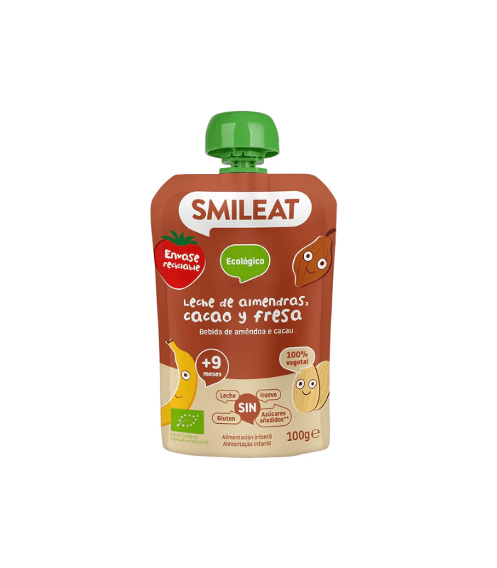 Smileat Pouch Eco 1 Bolsa 100 G Sabor Leche de Almendras Cacao y Fresa