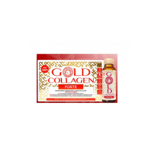 Gold Collagen Forte Plus 10 Frascos 50 ML Sabor Melocoton y Lichi