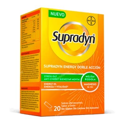 Supradyn Energy Doble Accion 20 Sobres Efervescentes