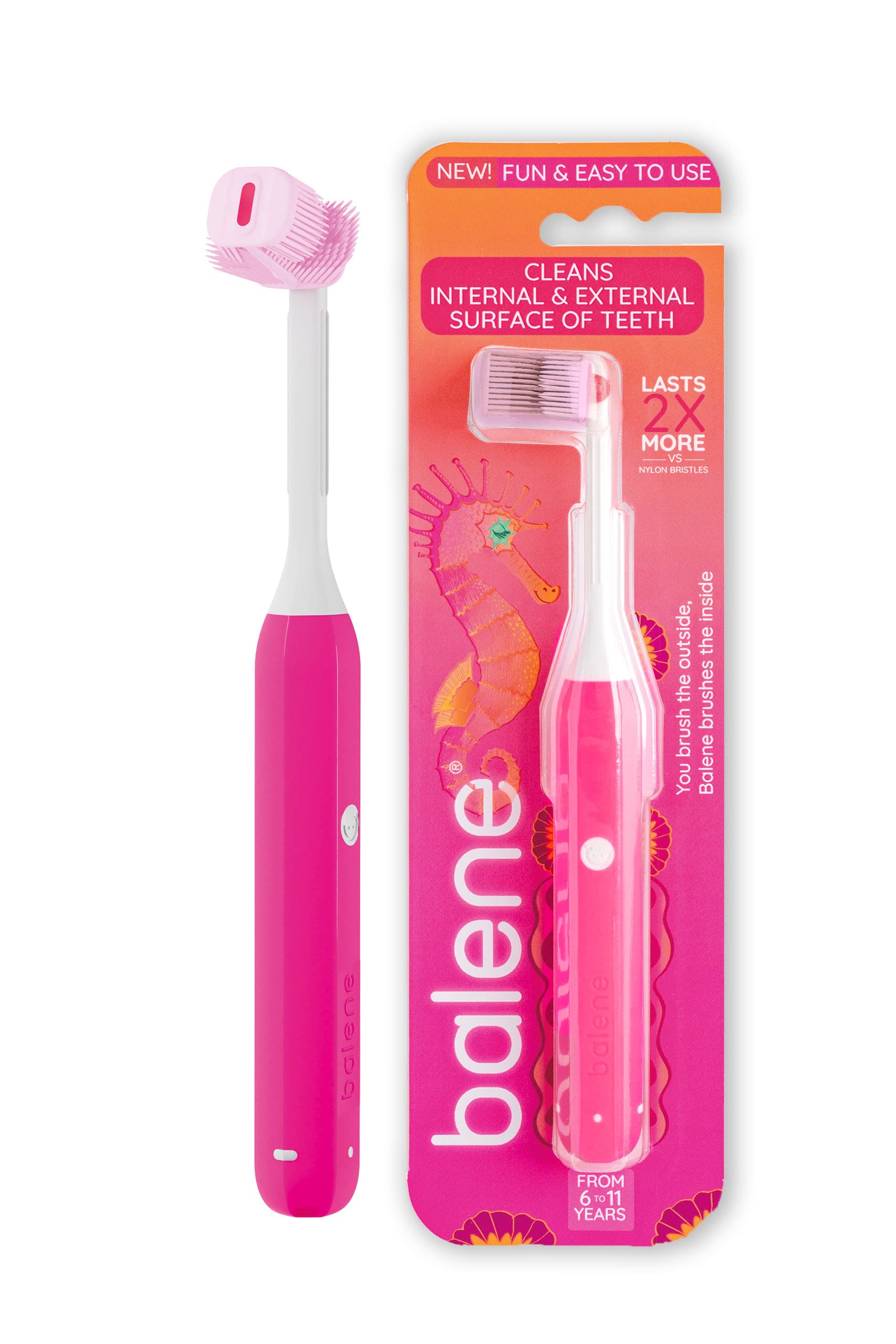 Cepillo Dental Junior Balene By Bexident 1 Unidad Dureza Suave Color Fucsia