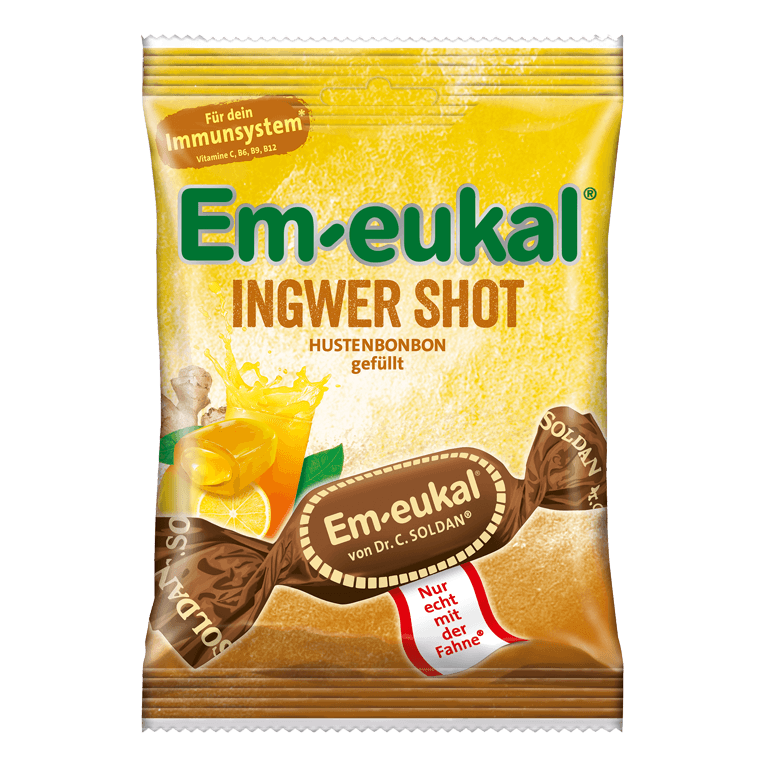 Caramelo Em-eukal Vitamin Shot 1 Bolsa 75 G Sabor Jengibre Curcuma
