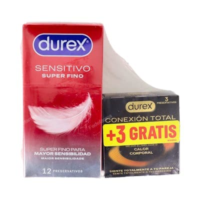 Durex Conexion Total Extra Lubricado 10 Preservativos