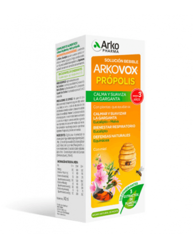 Arkovox Propolis Solucion Bebible 1 Envase 140 ML Sabor Menta