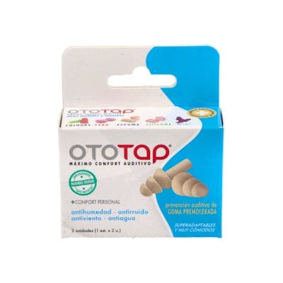 Tapones Oidos Goma Ototap Premoldeada 2 Unidades