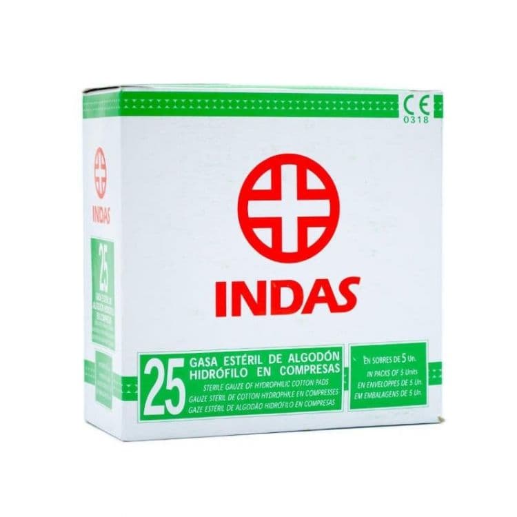 Gasa Esteril Algodon Hidrofilo Compresas Acofar 20 Sobres 5 Unidades