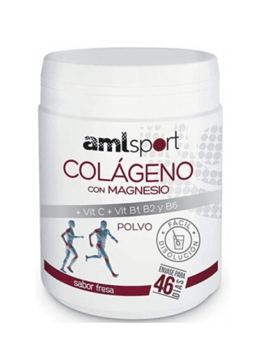 Amlsport Colageno con Magnesio Vit C , B Sabor Fresa 350gr