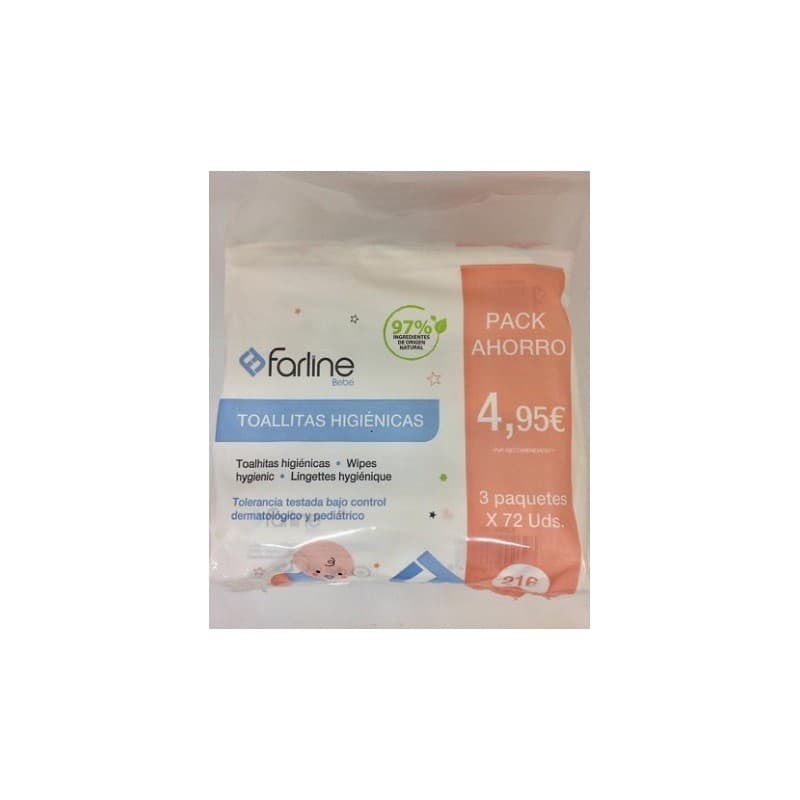 Farline Tri-pack Toallitas Beb