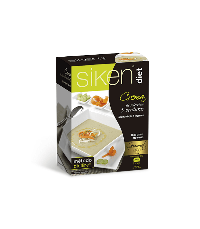 Siken Diet Crema de Seleccion de 5 Verduras 7 Sobres 22,5 G