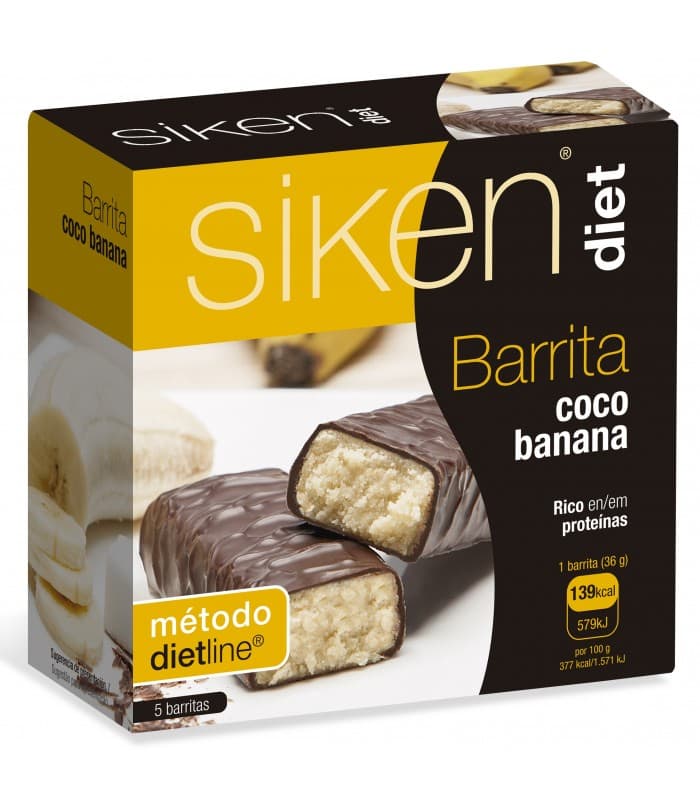 Siken Diet Barrita Coco Banana 5 Bar 36 G