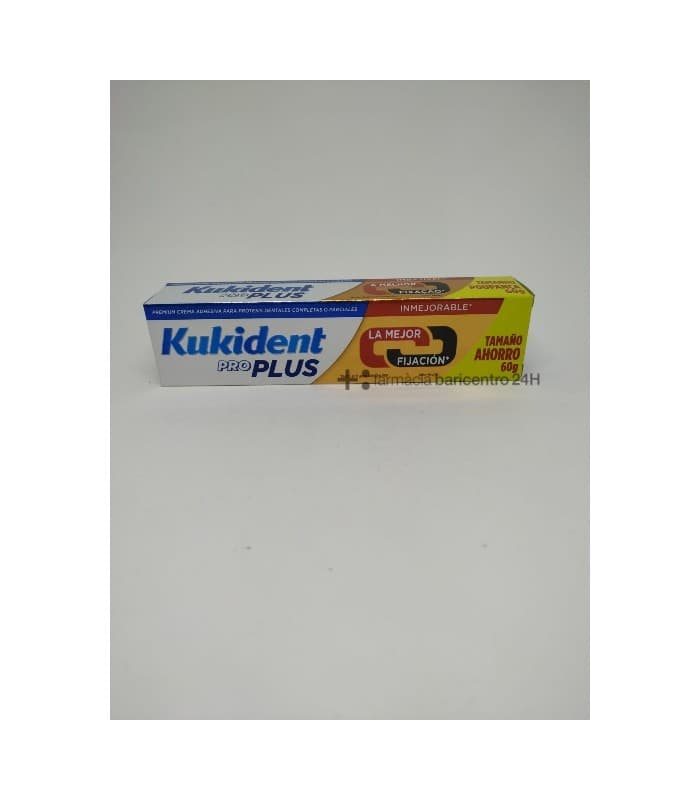 Kukident Pro Doble Accion Crema Adhesiva para Dentadura Postiza Neutro 60 G
