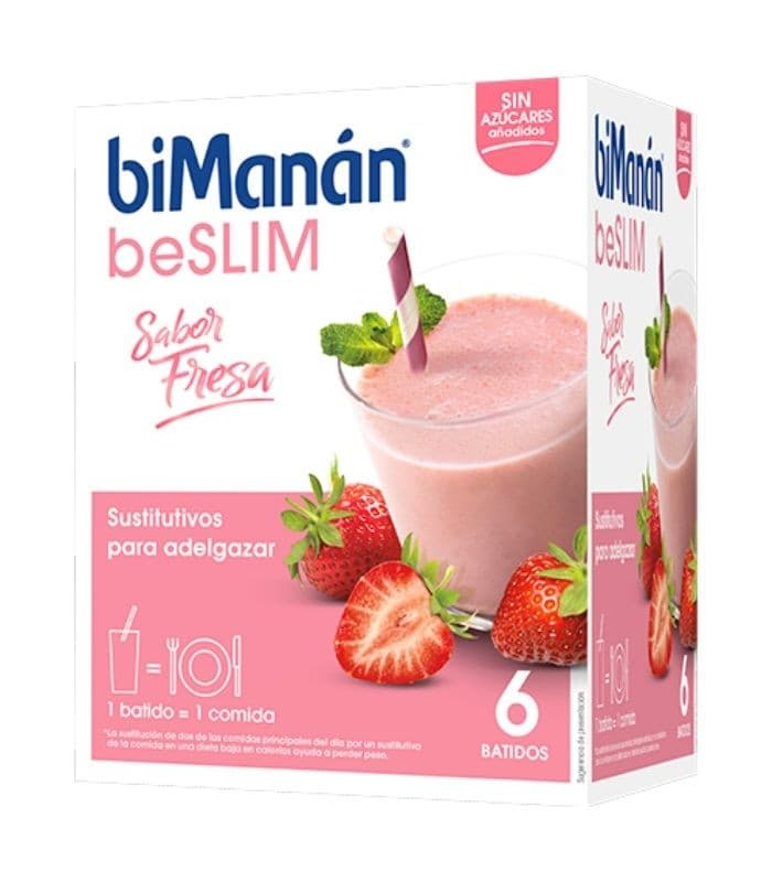 Bimanan Beslim Sustitutivo Batido 6 Sobres 55 G Sabor Fresa