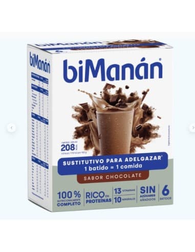 Bimanan Sustitutive Pasta con Champiñones 62 G 3 Sobres