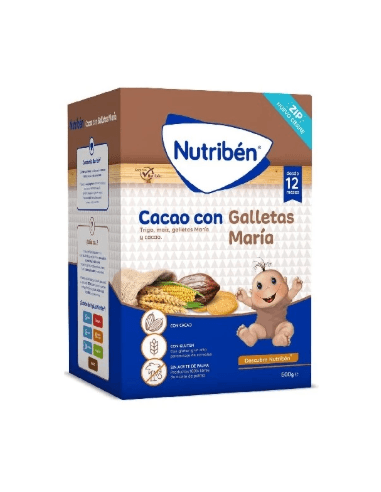 Nutriben Cacao con Galletas Maria 1 Envase 500 G