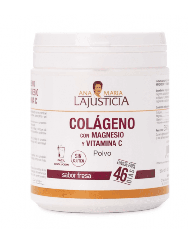 Colageno con Magnesio y Vitamina C Ana Maria Lajusticia 1 Envase 350 G Sabor Fresa