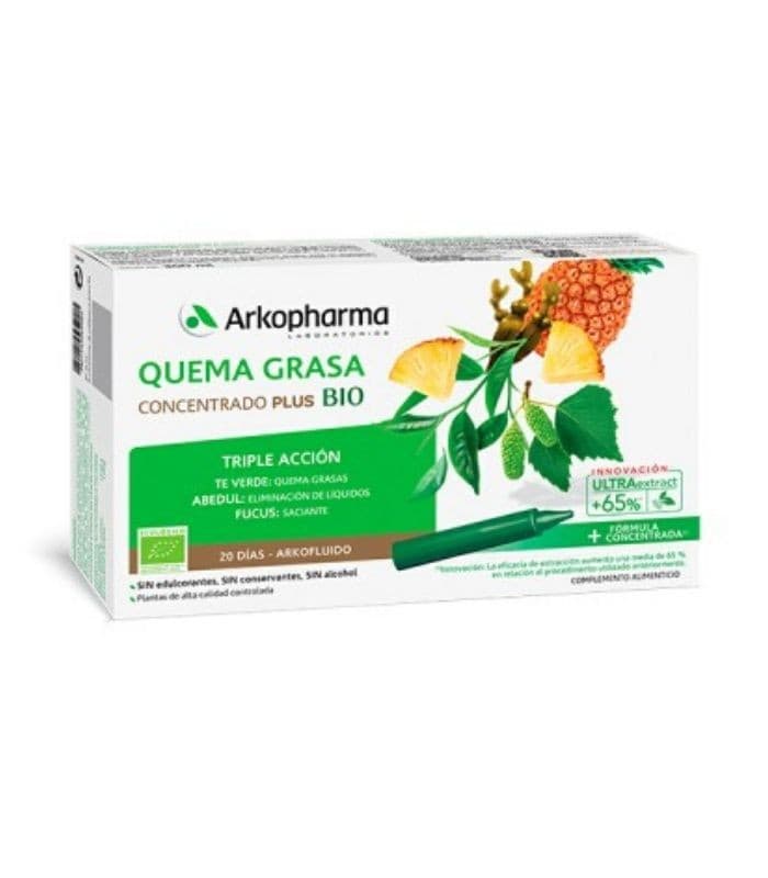 Arkofluido Quemagrasa 20 Ampollas 15 ML